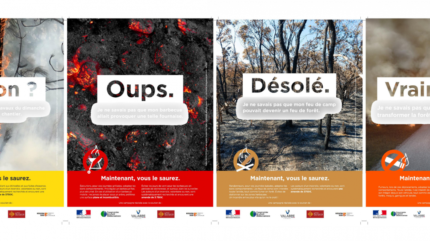 Affiches sensibilisation feux de forêts