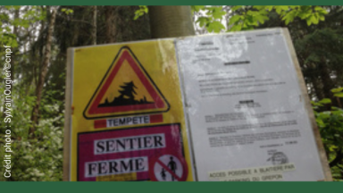 Panneau sentier fermé
