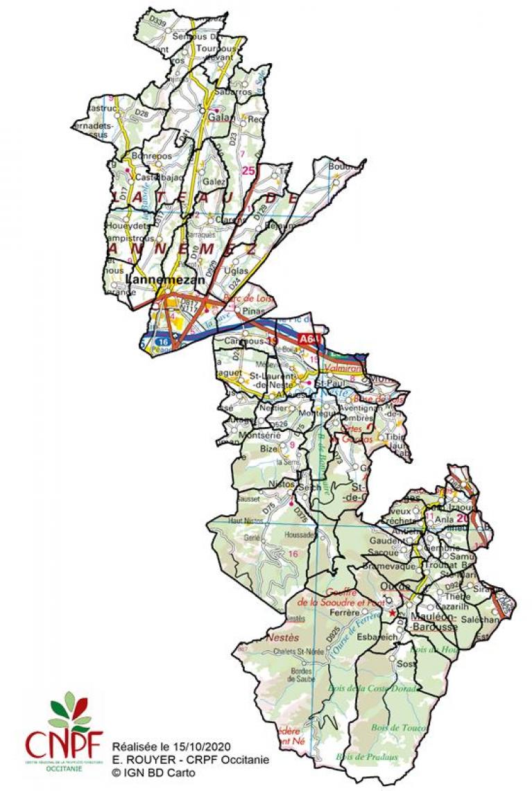 Carte PDM Lannemezan Baises et Nestes