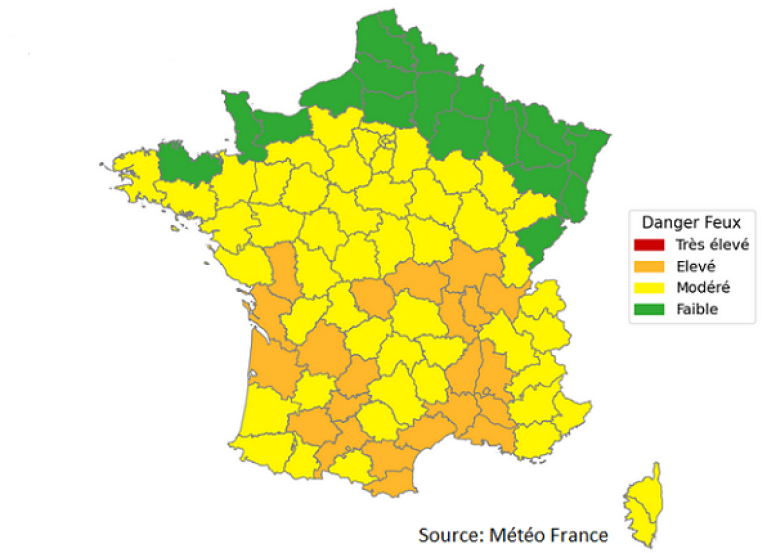 Carte météo des forêts